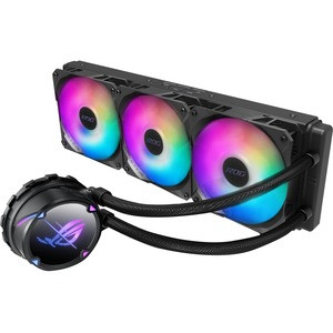 Asus ROG Strix LC II 360 ARGB Cooling Fan/Radiator/Water Block - 4.72" Maximum Fan Diameter - 3 x Fan(s) - 605.5 gal/min Maximum Airflow - 2500 rpm - Liquid Cooler Cooler - Compatible Intel Socket - ROG STRIX LC II 360 ARGB