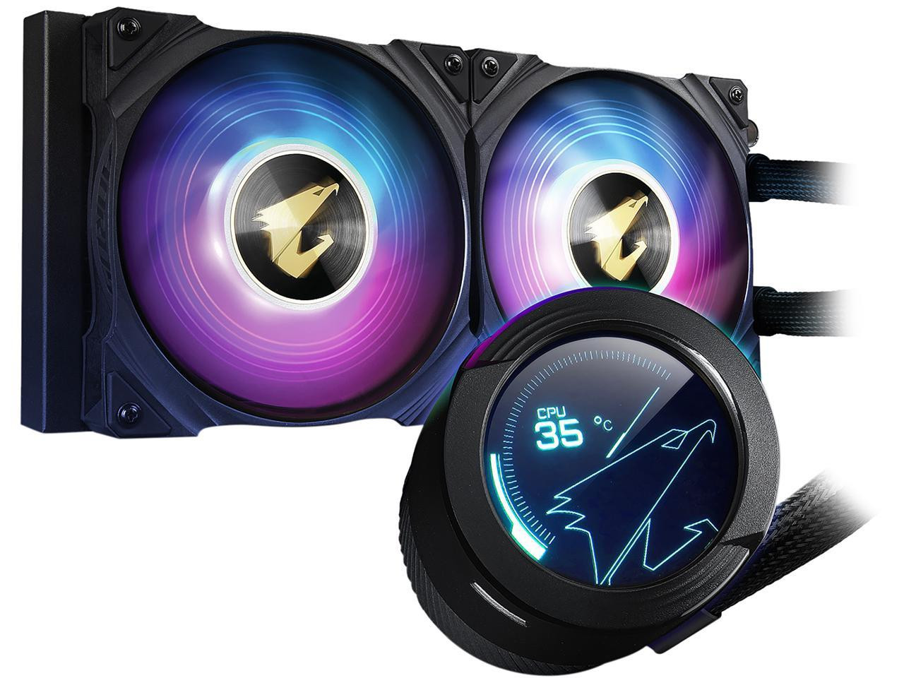 Gigabyte GP-AORUS WATERFORCE X 240 Water Cooler, 2 Fan Slots (120 mm)