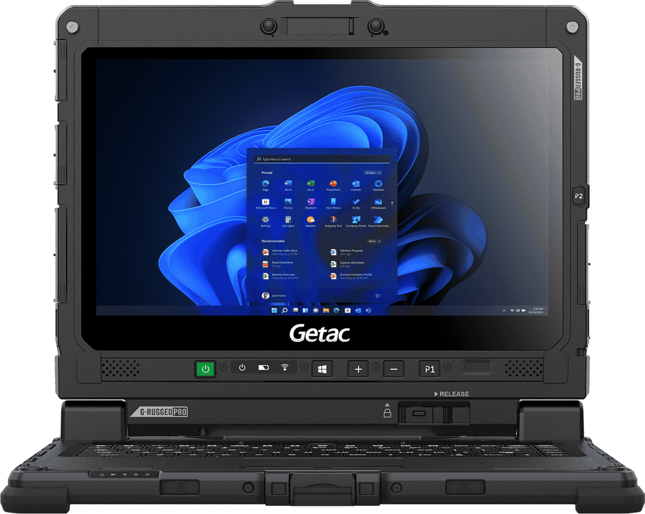 Getac K120G2-R- i5-1135G7, w/Hello Webcam, Win10+16G, 256GB PCIe SSD, SR FHD LCD TS+Cam+Stylus, (No Kybd Dock), Wifi+BT+4G LTE(EM7511) w/int GPS/Glonass+Passthru, HF RFID, 3YB2BWty - KP67T4VAXCXS