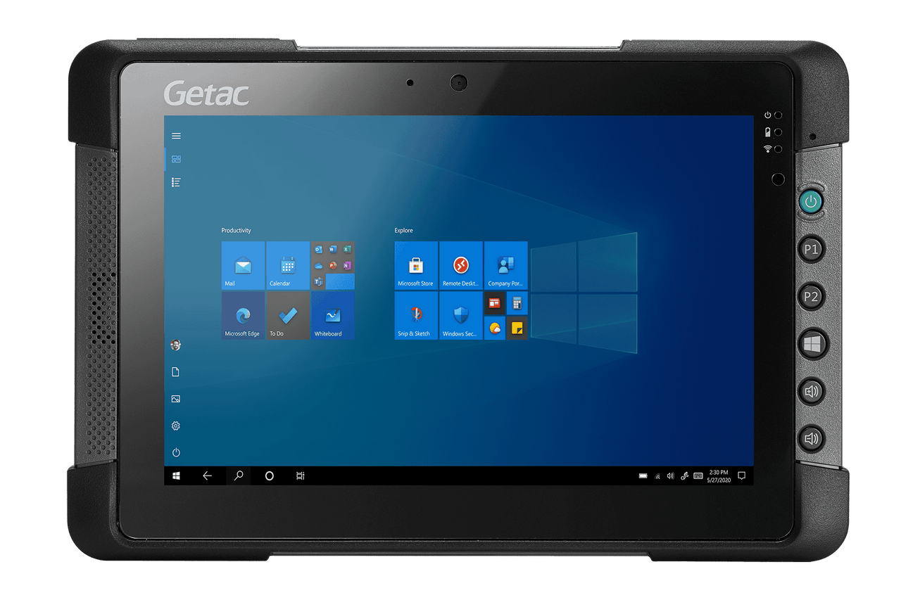 Getac T800 G2 Basic USA - x7-Z8750, 8.1inch+Webcam, W 10 Pro x64 with 8GB RAM, 256GB eMMC, SR (LCD+Touchscreen+Stylus), US Power cord, 8M Rear Camera, Wifi (AX200) + BT + 4G LTE (US/EU), TPM 2.0, 3yb2b - TD98Z4DA56XX