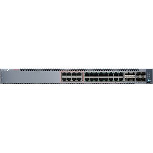 Juniper EX4100-24MP Ethernet Switch - 24 Ports - Manageable - 10 Gigabit Ethernet, Gigabit Ethernet, 25 Gigabit Ethernet - 10/100/1000Base-T, 10GBase-T, 10GBase-X, 25GBase-X - TAA Compliant - Ex4100-24Mp