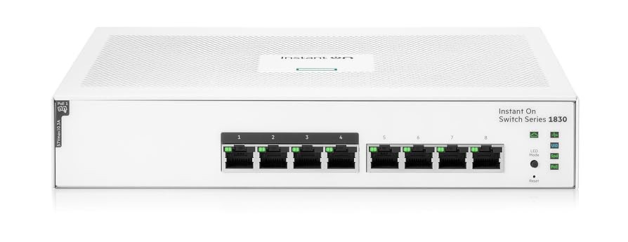 HPE Ethernet Switch - 8 Ports - Gigabit Ethernet - 10/100/1000Base-T - Refurbished - 2 Layer Supported - 65 W PoE Budget - Twisted Pair - PoE Ports - JL383-61001-RF