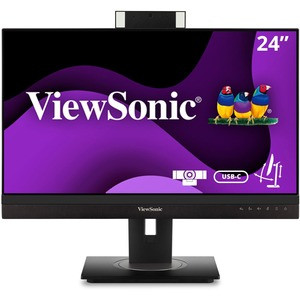 Viewsonic VG2456V 24 Inch 1080p Video Conference Monitor with Webcam, 2 Way Powered 90W USB C, Docking Built-In Gigabit Ethernet and 40 Degree Tilt Ergonomics for Home and Office - Ergonomic VG2456V - VG2456V Viewsonic VG2456V 24 Inch 1080p Video Conference Monitor with Webcam, 2 Way Powered 90W USB C, Docking Built-In Gigabit Ethernet and 40 Degree Tilt Ergonomics for Home and Office - Ergonomic VG2456V - VG2456V
