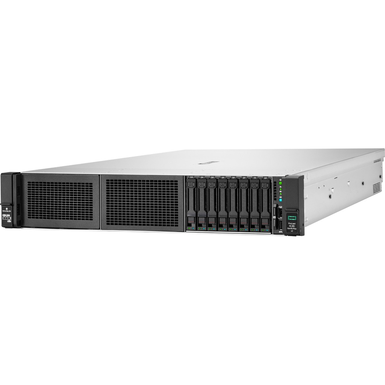 HPE ProLiant DL385 G10 Plus v2 2U Rack Server - 1 x AMD EPYC 7252 3.10 GHz - 32 GB RAM - 12Gb/s SAS Controller - AMD Chip - 2 Processor Support - Up to 16 MB Graphic Card - 10 Gigabit Ethernet - 8 x SFF Bay(s) - P58451-B21