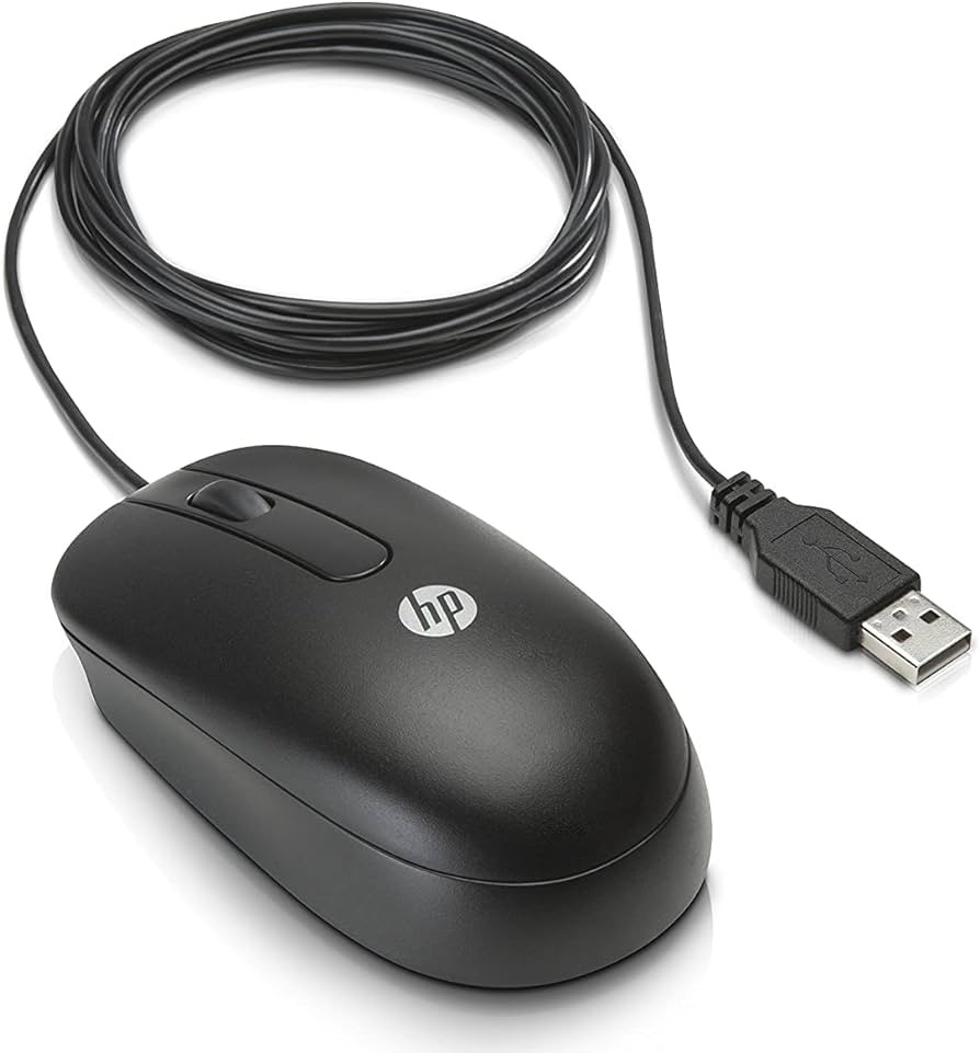 HP USB Hardened Optical Wired Mouse - Cable - USB - 3DU96AV