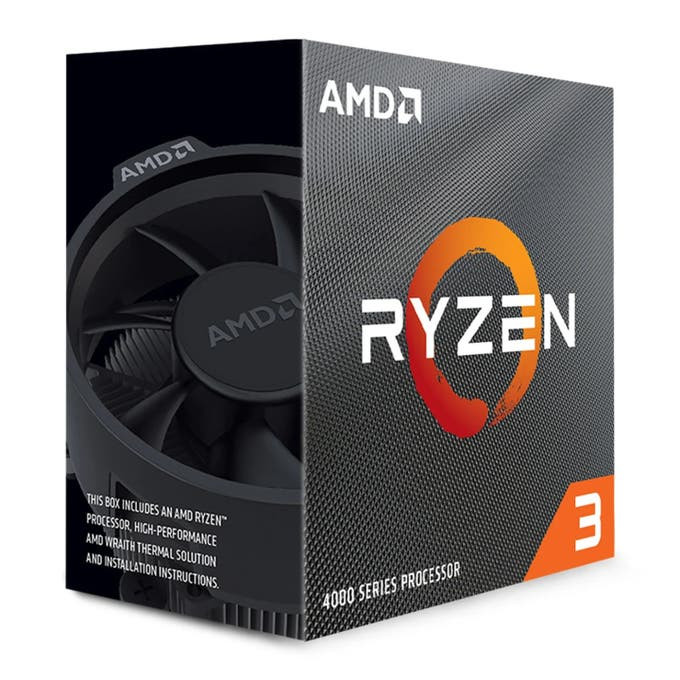 AMD Ryzen 3 4100 Quad-core (4 Core) 3.80 GHz Processor - 4 MB L3 Cache - 2 MB L2 Cache - 64-bit Processing - 4 GHz Overclocking Speed - 7 nm - Socket AM4 - 65 W - 8 Threads - 100-000000510