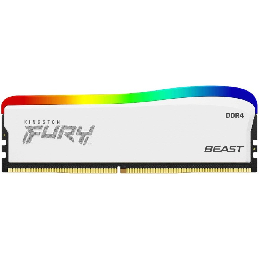 Kingston FURY Beast 8GB DDR4 SDRAM Memory Module - 8 GB (1 x 8GB) - DDR4-3200/PC4-25600 DDR4 SDRAM - 3200 MHz Single-rank Memory - CL16 - 1.35 V - Non-ECC - Unbuffered - 288-pin - DIMM - Lifetime Warranty - KF432C16BWA/8