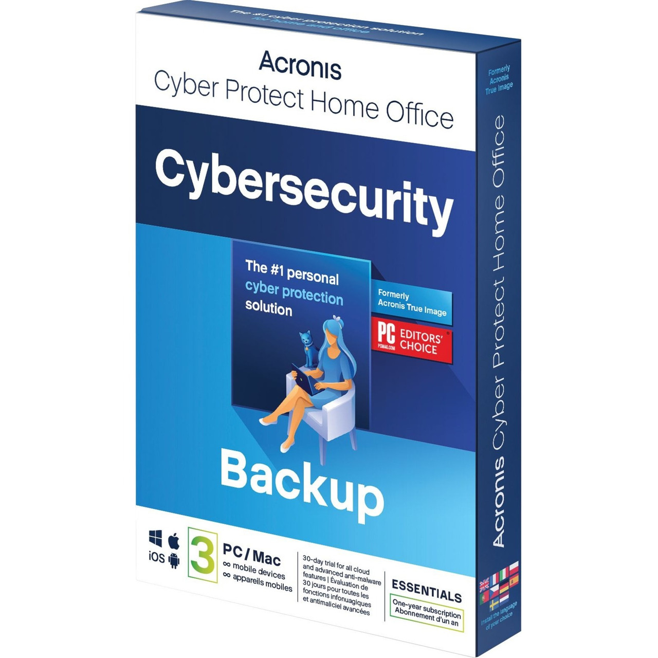 Acronis Cyber Protect Home Office 2022 Essentials - Subscription - 3 Computer - 1 Year - HOFBA1USS