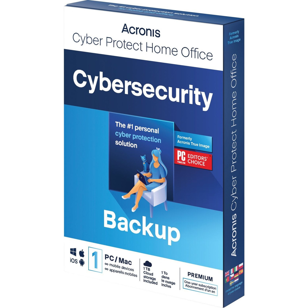 Acronis Cyber Protect Home Office 2022 Premium - Subscription - 1 Computer, 1 TB Acronis Cloud Storage - 1 Year - HOPBA1USS