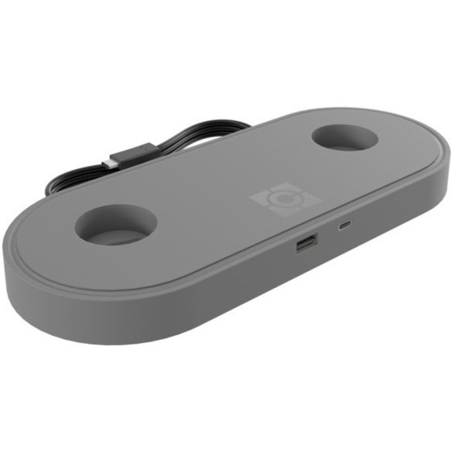 Chief Koncis USB Charging Hub for Koncis Dual Display Desk Mounts - Silver - 18 W - 5 V DC/3 A Output - Silver - D2US-NA