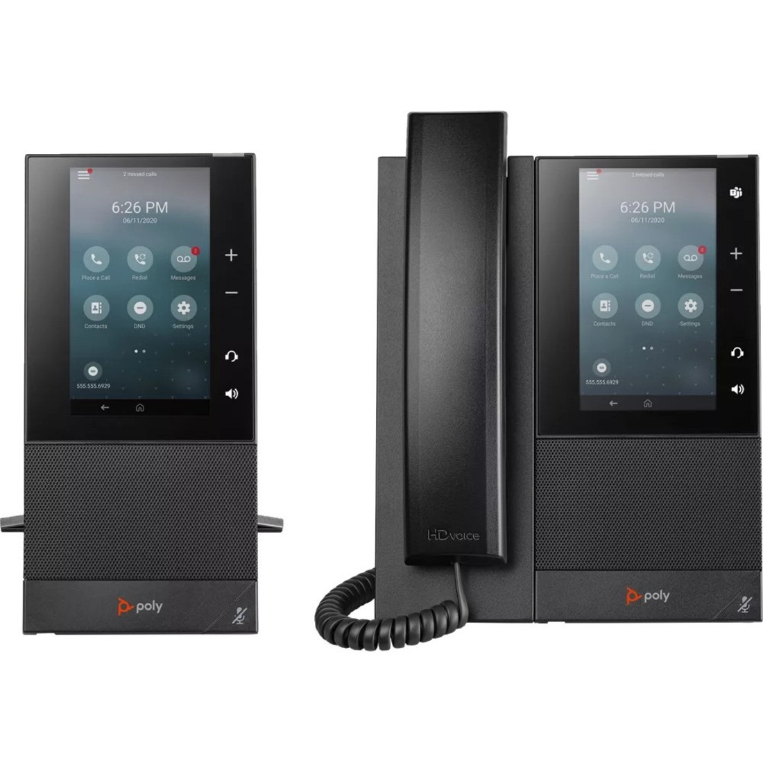 Poly CCX 500 IP Phone - Corded - Corded - Bluetooth - Desktop, Wall Mountable - 2200-49720-025