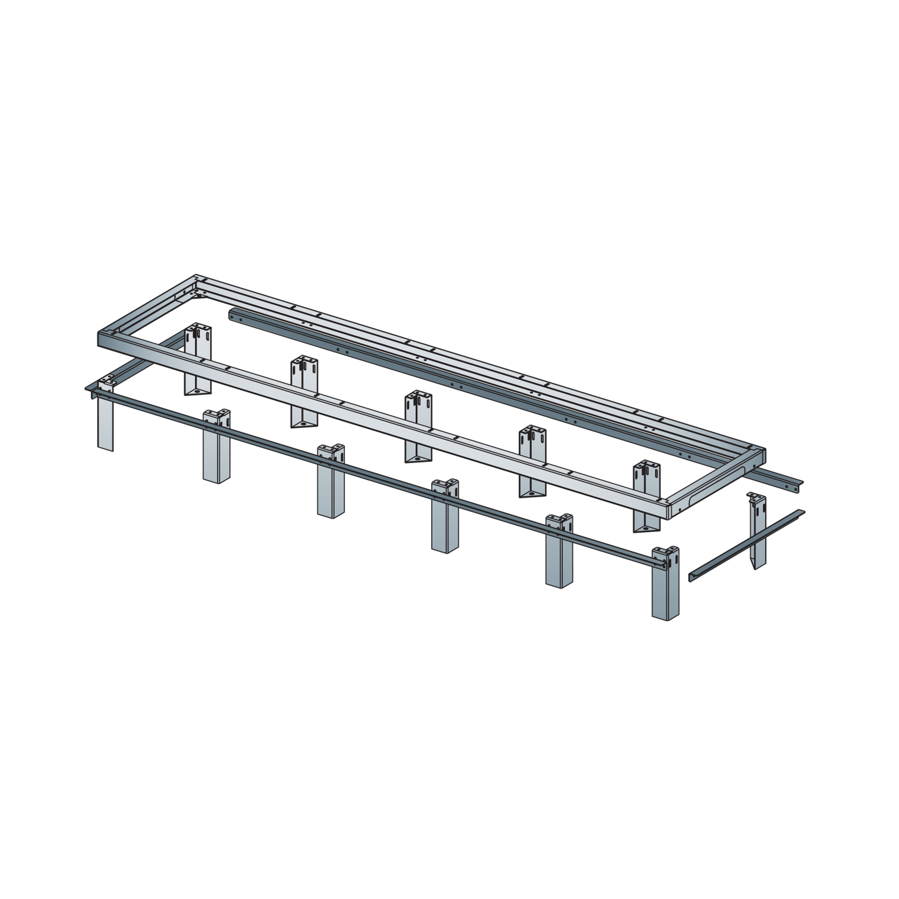 Middle Atlantic 5BAY GRK FLOOR ANGLES, 42D - GANGLE-5-42