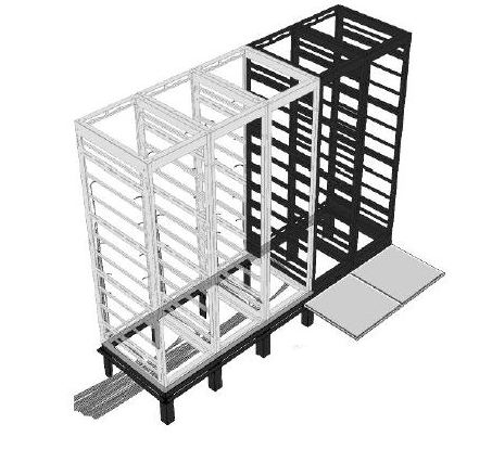 Middle Atlantic 3BAY VRK FLOOR ANGLES (PR - ANGLE-3