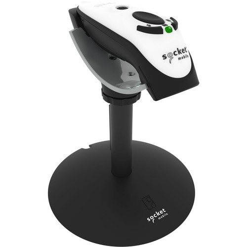 Socket D720 Barcode Scanner (with rechargeable battery pre-installed) - Cable Connectivity - 19.49" Scan Distance - 1D, 2D - Imager - Omni-directional - Bluetooth - USB - White - Stand - CX4060-3123