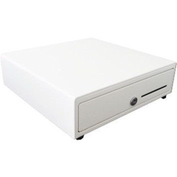 apg Vasario Series Cash Drawer - 5 Bill - 8 Coin - 1 Media SlotPrinter Driven - White - 4" Height x 13.1" Width x 13.1" Depth - VB320-AW1313-B26