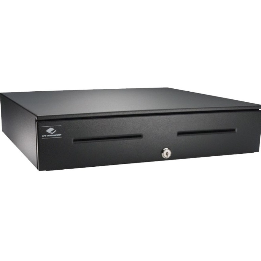 apg Series 4000 Cash Drawer - 2 Media Slot - Steel - Black - 4.2" Height x 18" Width x 16.7" Depth - JDN320-BL1816-U6