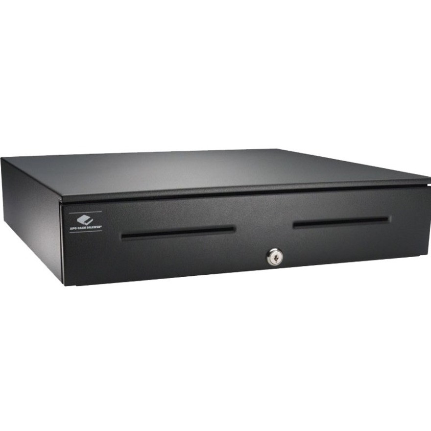 apg Series 4000 Cash Drawer - 2 Media Slot - Steel - Black - 4.2" Height x 18" Width x 16.7" Depth - JD420-BL1816-K1