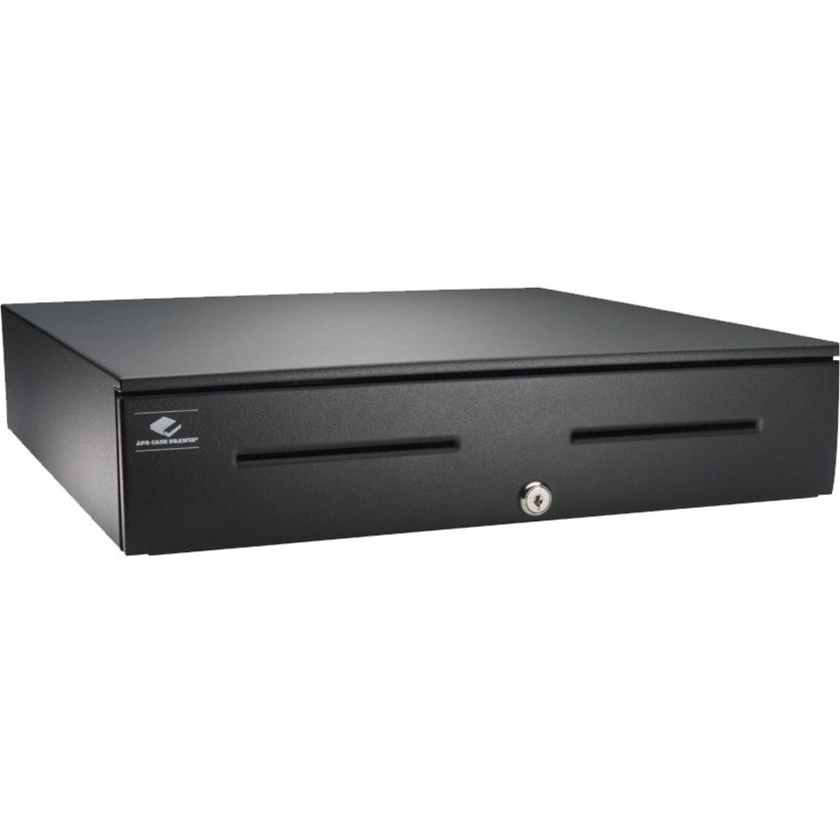 apg Series 4000 Cash Drawer - 2 Media Slot - Steel - Black - 4.2" Height x 18" Width x 16.7" Depth - JD320-BL1816-K7