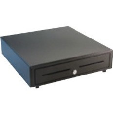 apg Vasario Series Cash Drawer - 5 Bill - 5 Coin - 2 Media SlotPrinter Driven - Black - 4.3" Height x 16.2" Width x 16.3" Depth - VB420-BL1616