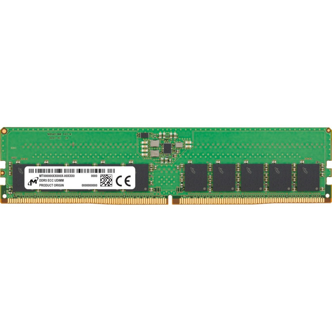 Micron Crucial 16Gb Ddr5 Sdram Memory Module - For Server, Workstation - 16 Gb (1 X 16Gb) - Ddr5-4800/Pc5-38400 Ddr5 Sdram - 4800 Mhz Single-Rank Memory - Cl40 - 1.10 V - Ecc - Unbuffered - 288-Pin - Mtc10C1084S1Ec48Ba1R
