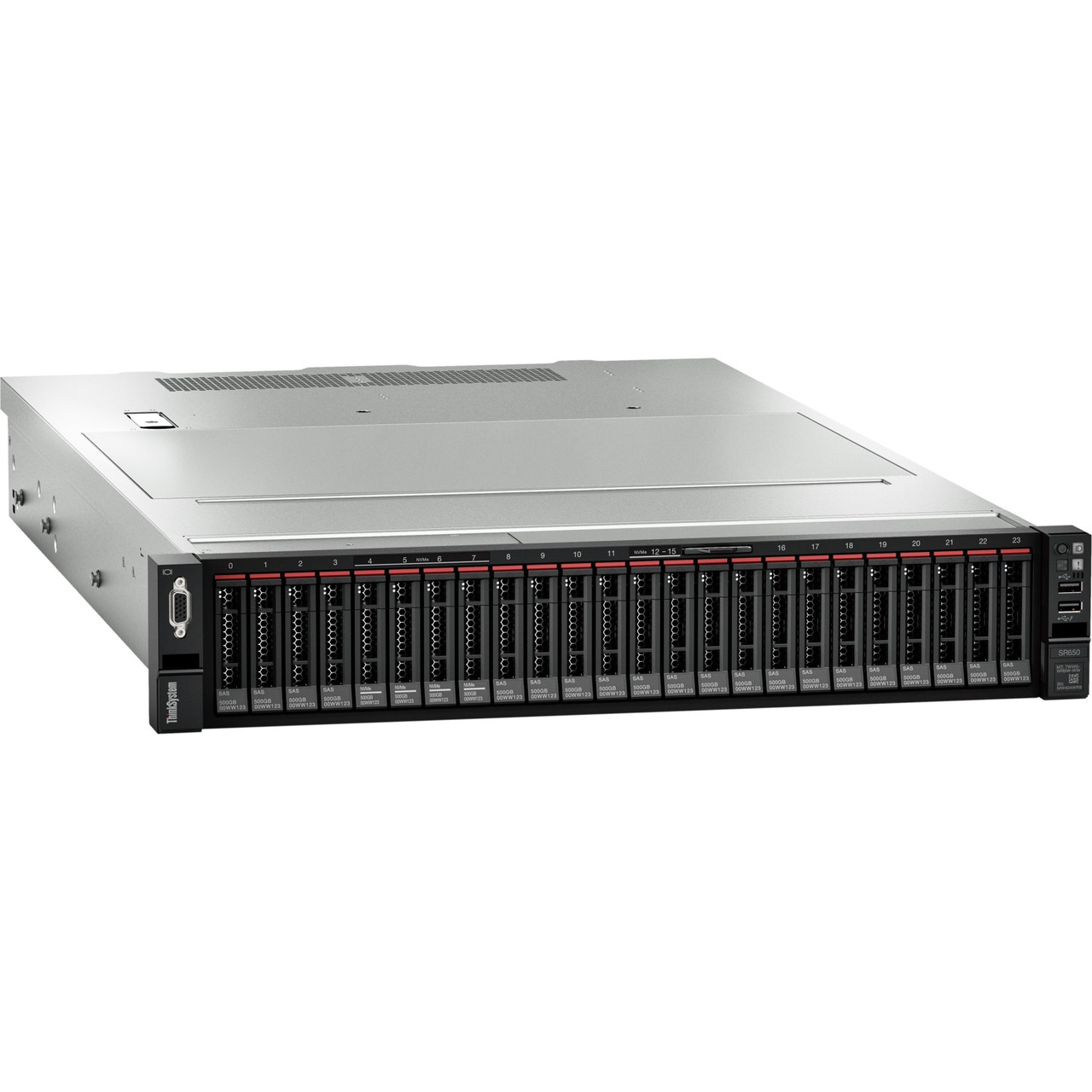 Lenovo ThinkSystem SR650 7X06A0PNNA 2U Rack Server - 2 x Intel Xeon Silver 4214 2.20 GHz - 192 GB RAM - 6.50 TB SSD - (2 x 3.2TB, 2 x 128GB) SSD Configuration - 12Gb/s SAS Controller - 7X06A0PNNA