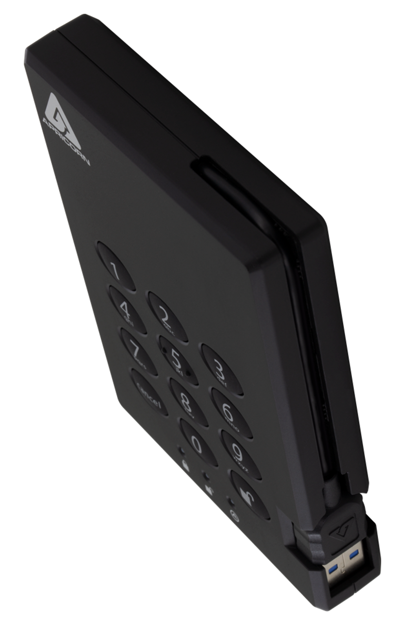 Apricorn Aegis Padlock Fortress 1 TB Solid State Drive - External - USB 3.0 - 180 MB/s Maximum Read Transfer Rate - 3 Year Warranty - A25-3PL256-S1000F