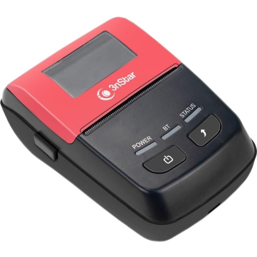 3nStar Mobile, Desktop Direct Thermal Printer - Monochrome - Portable - Receipt Print - USB - USB Host - Bluetooth - Battery Included - Black, Red - PPT205BT