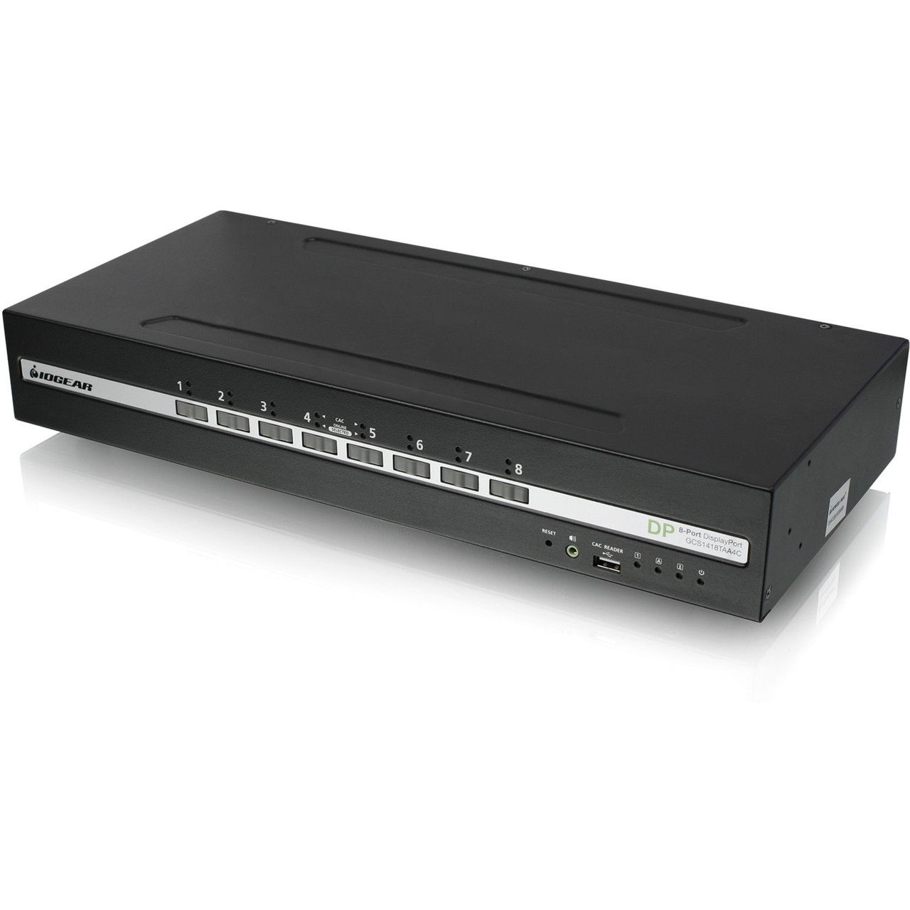 IOGEAR 8-Port Single View DisplayPort Secure KVM Switch w/Audio and CAC Support - GCS1418TAA4C
