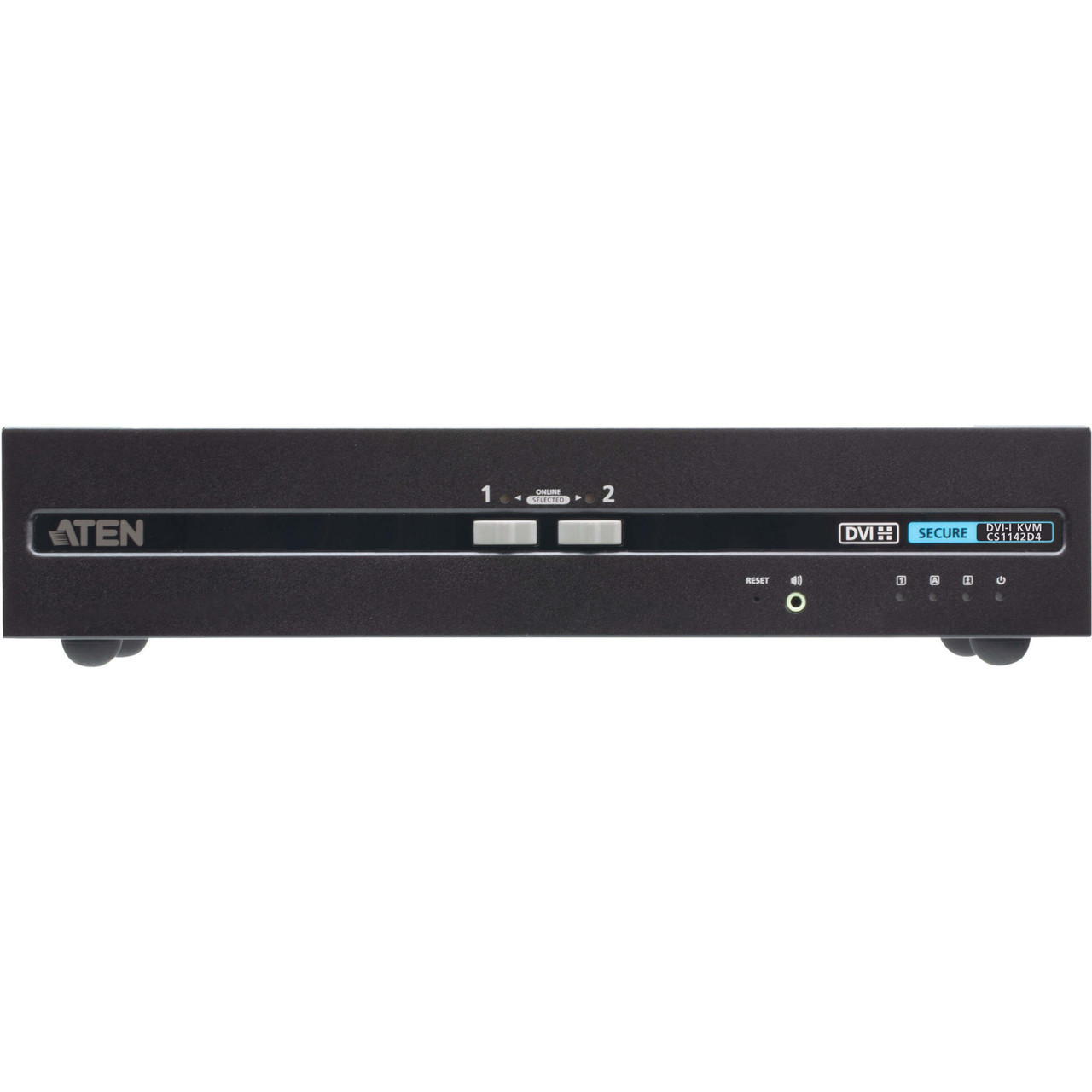 Aten 2-Port USB DVI Dual Display Secure KVM Switch (PSD PP v4.0 Compliant) - 2 Computer(s) - 1 Local User(s) - 3840 x 2160 - 50 Hz, 60 Hz - 4 x USB - 6 x DVI - Desktop - CS1142D4 Aten 2-Port USB DVI Dual Display Secure KVM Switch (PSD PP v4.0 Compliant) - 2 Computer(s) - 1 Local User(s) - 3840 x 2160 - 50 Hz, 60 Hz - 4 x USB - 6 x DVI - Desktop - CS1142D4