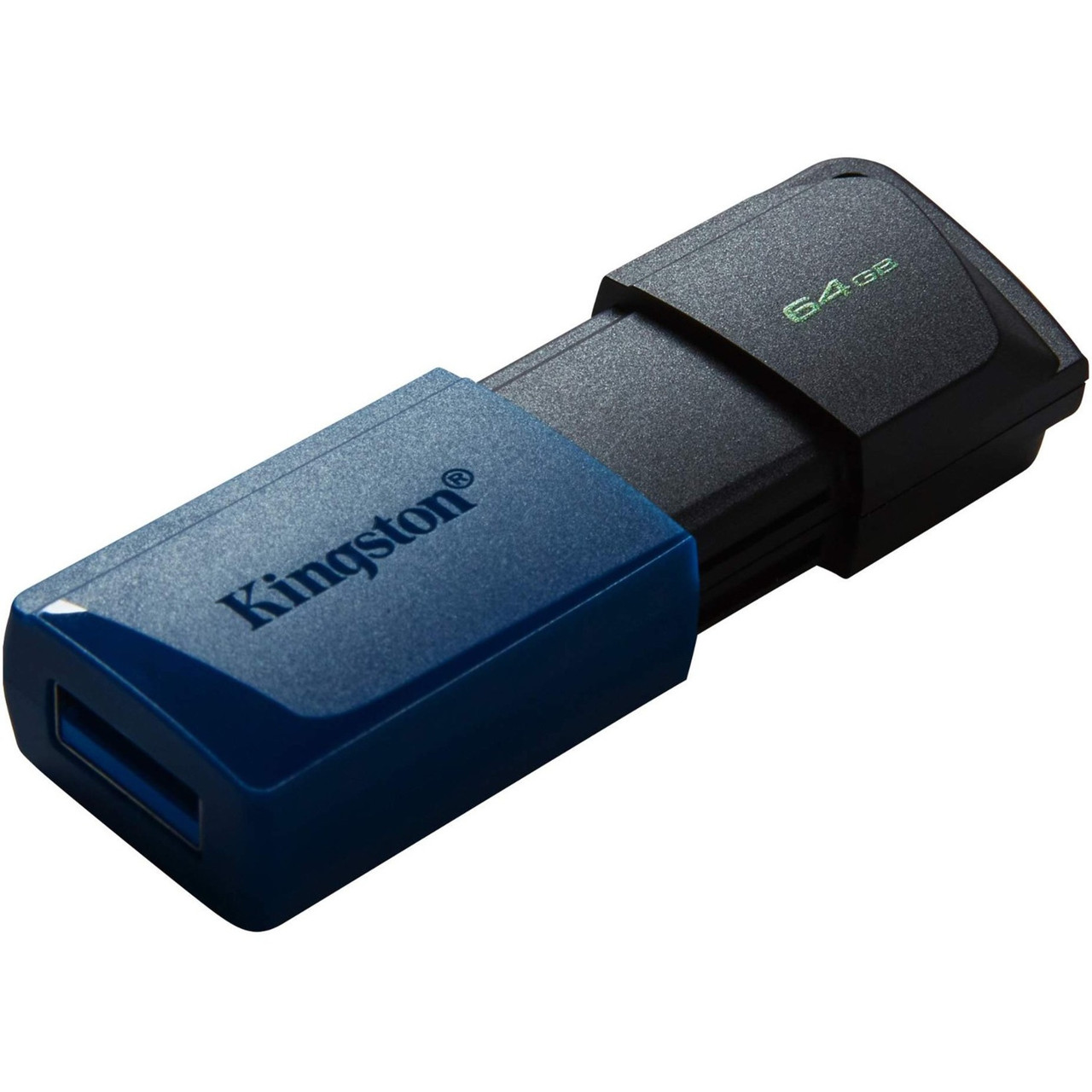 Kingston DataTraveler Exodia M USB Flash Drive - 64 GB - USB 3.2 (Gen 1) Type A - Black, Blue - 5 Year Warranty - 1 Pack EXODIA M BLACK+ BLUE - DTXM/64GB