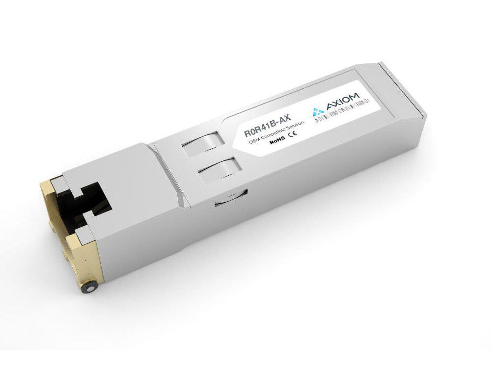 Axiom 10GBASE-T SFP+ Transceiver for HP - R0R41B - For Data Networking - 1 x 10GBase-T Network LAN - Twisted Pair10 Gigabit Ethernet - 10GBase-T - R0R41B-AX