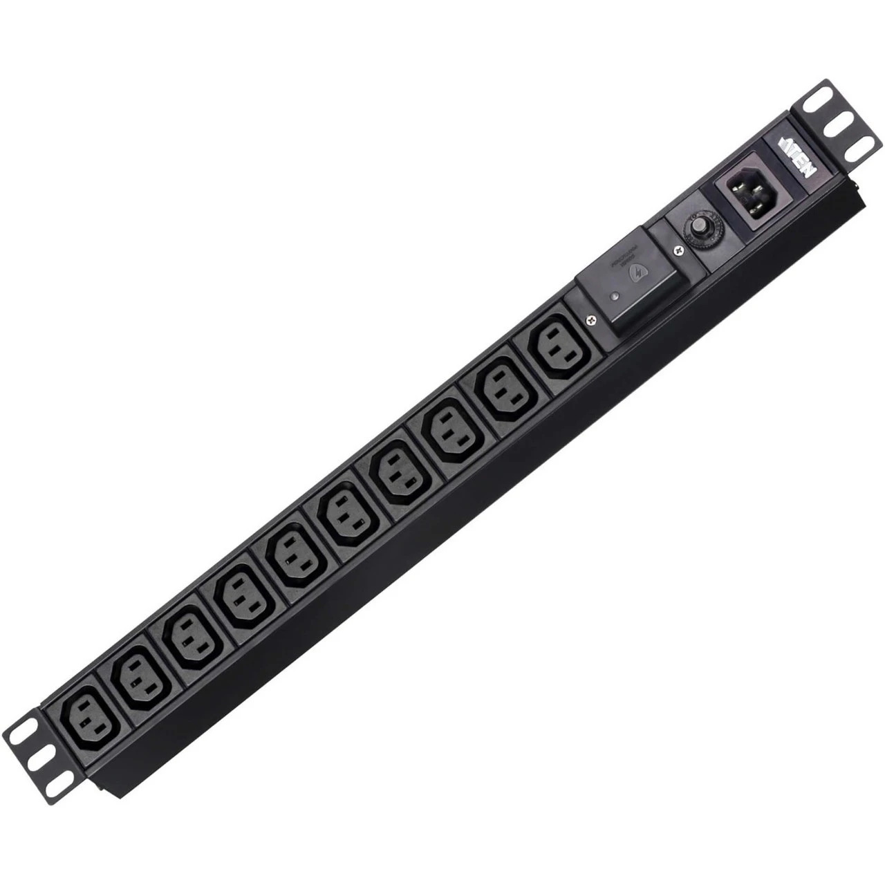 Aten 10-Outlets PDU - Basic - IEC 60320 C14 - 10 x IEC 60320 C13 - 230 V AC, 120 V AC - 1U - Wall-mountable, Rack-mountable - PE0110SG