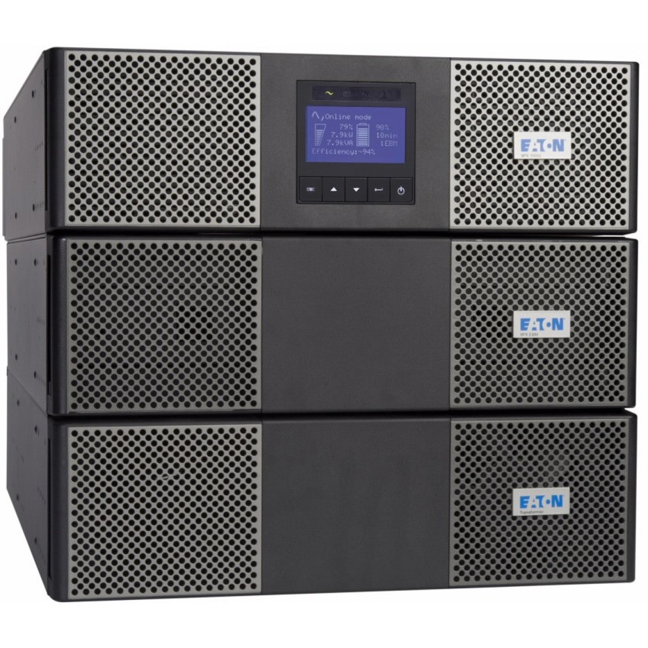 Eaton 9PX 11kVA 10kW 208V Online Double-Conversion UPS - Hardwired Input, 8x 5-20R, 2 L14-30R, 3 L6-30R Hardwired Outlets, Cybersecure Network Card, Extended Run, 9U - 9U Rack/Tower - 230 V AC Input - 200 V AC- 9PX11KTF11M Eaton 9PX 11kVA 10kW 208V Online Double-Conversion UPS - Hardwired Input, 8x 5-20R, 2 L14-30R, 3 L6-30R Hardwired Outlets, Cybersecure Network Card, Extended Run, 9U - 9U Rack/Tower - 230 V AC Input - 200 V AC- 9PX11KTF11M