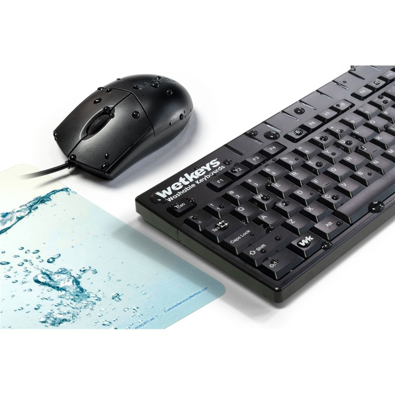 Wetkeys Complete Washable Keyboard Mouse Pad Bundle - BDWKABS04-BK