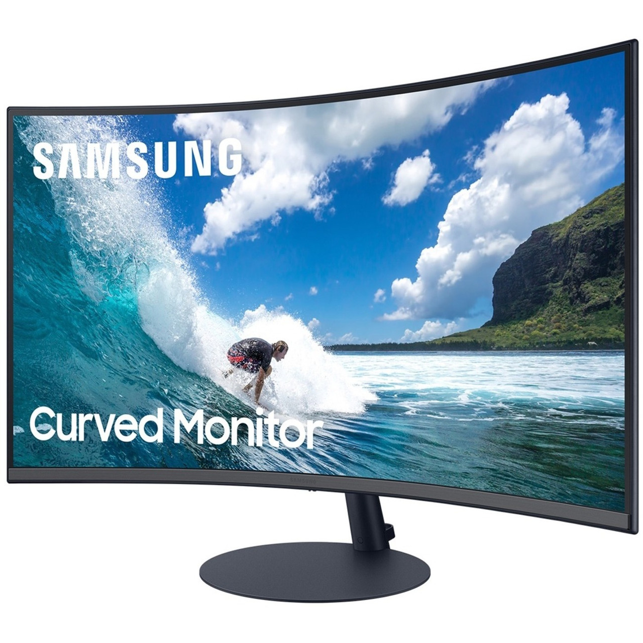 Samsung C27T550Fdn 27" Full Hd Curved Screen Led Gaming Lcd Monitor - 16:9 - Dark Blue Gray  - 27" Class - Vertical Alignment (Va) - 1920 X 1080 - Adaptive Sync/Freesync - 250 Nit - 4 Ms - 75 Hz Refresh Rate - Hdmi - Vga - Lc27T550Fdnxza