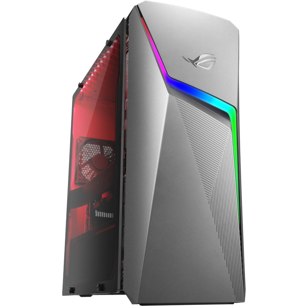 Asus ROG Strix G10DK-PB766 Gaming Desktop Computer - AMD Ryzen 7 5700G Octa-core (8 Core) - 16 GB RAM DDR4 SDRAM - 1 TB HDD - 512 GB M.2 PCI Express NVMe 3.0 SSD - Mid-tower - Gray - AMD B550 Chip - G10DK-PB766
