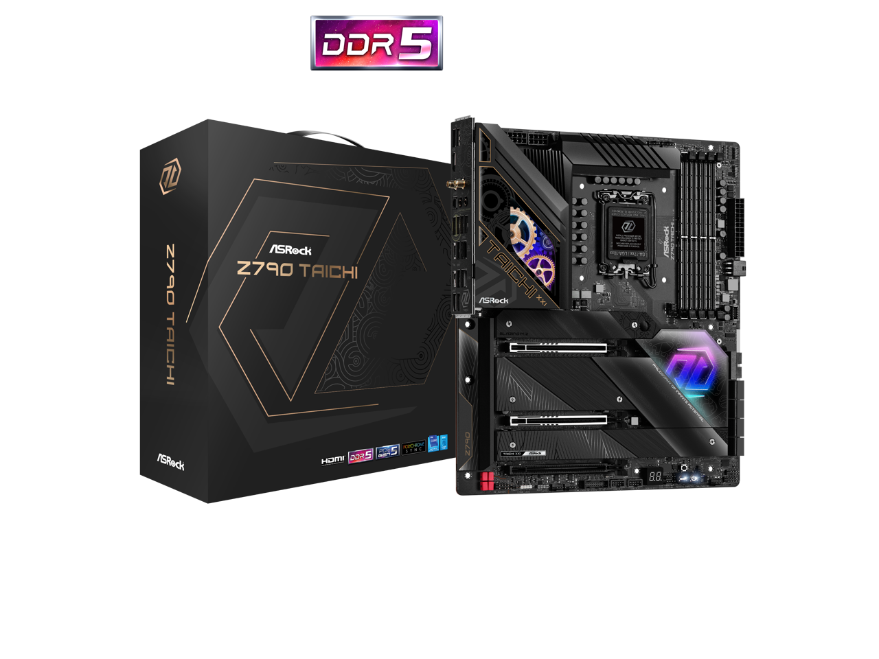 AsRock Z790 TAICHI LGA 1700 Intel Z790 SATA 6Gb/s DDR5 EATX Intel Motherboard - Z790-TAICHI