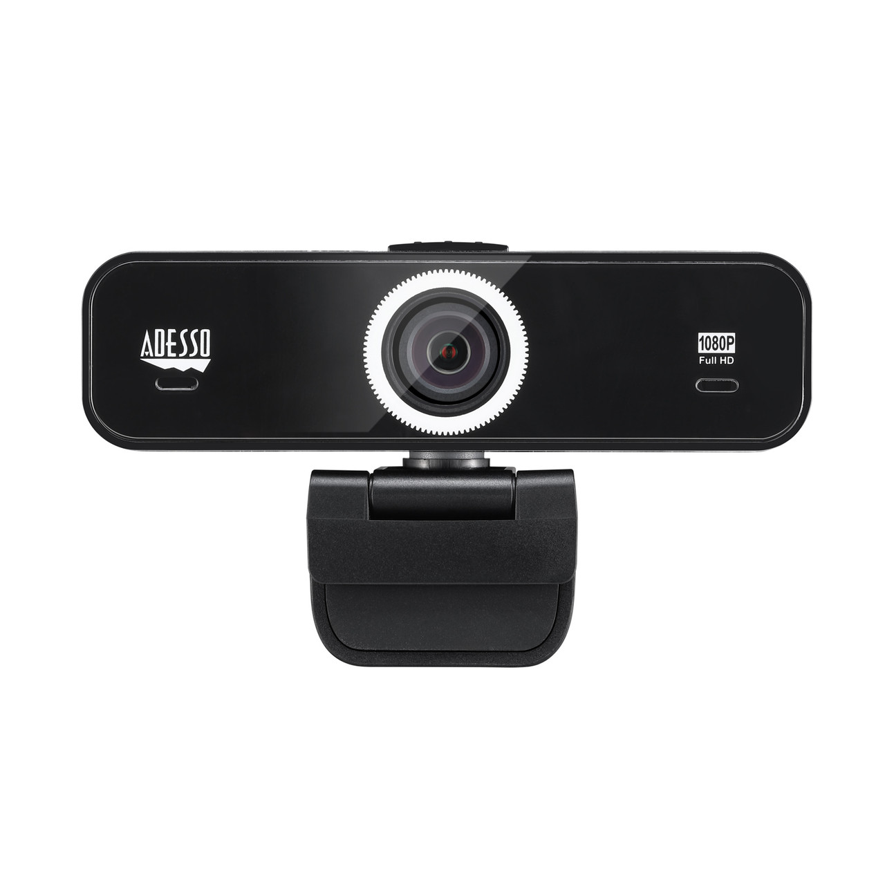 Adesso CYBERTRACK-K1-TAA 1080P FULL HD Fixed Focus USB Webcam with Adjustable View Angle Built-in Dual Microphones, Privacy Shutter, Audio/Video Mode Privacy ON/OFF Switch & Tripod Mount (TAA Compliant) - CYBERTRACK-K1-TAA