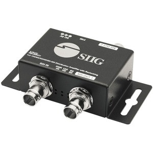 SIIG 1x2 12G SDI Distribution Amplifier - 70M - Built-in Re-clocking & Equalization Features TAA Compliant - CE-SD0F11-S1
