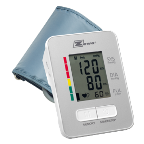 Zewa Upper Arm Blood Pressure Monitor Kit: 60 Reading Memory; Includes Bp Monitor, Medium/Large Cuff (9In - 14.6In), Batteries, Storage Bag, Instructions, & Lifetime Warranty Information - UAM-720