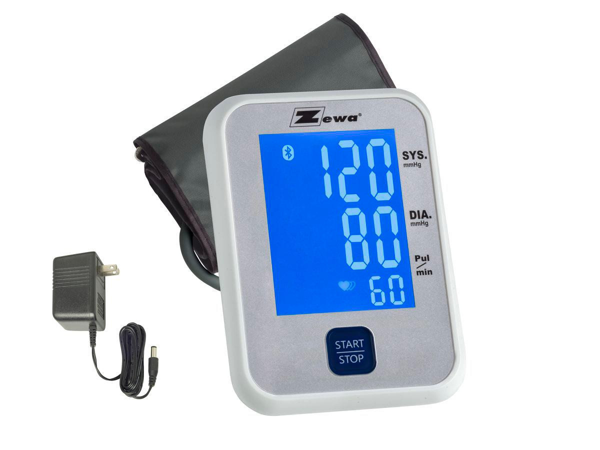 Zewa Upper Arm Blood Pressure Monitor Kit: Bluetooth; 60 Reading Memory; Includes Bp Monitor, Medium/Large Cuff (9In - 14.6In), Batteries, Ac Adaptor, Storage Bag, Instructions, & Lifetime Warranty Information - UAM-820AC