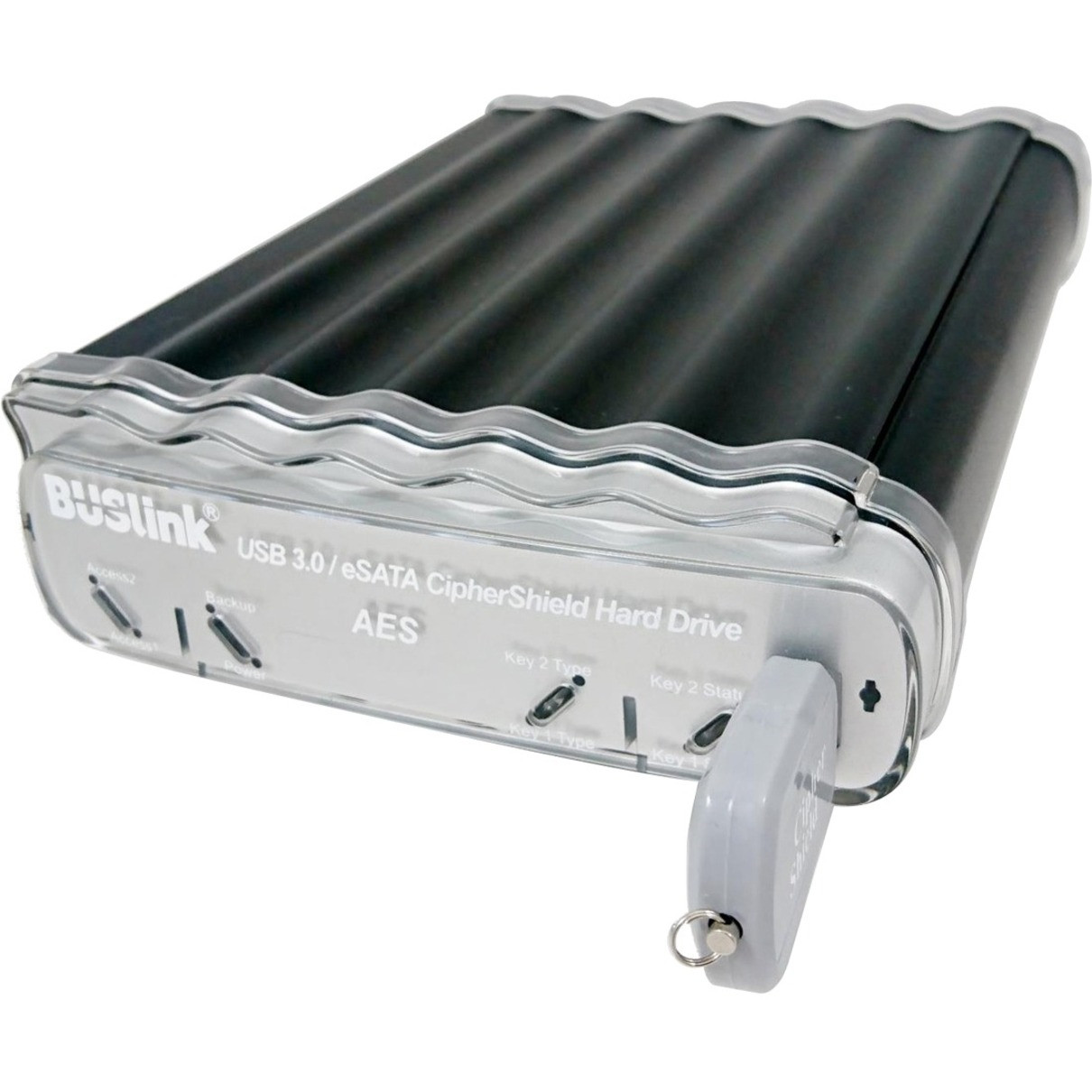 Global Silicon Buslink CipherShield 14TB FIPS 140-2 512-bit AES Hardware Encrypted USB 3.0/eSATA External Desktop Drive - CSX-14TSU3