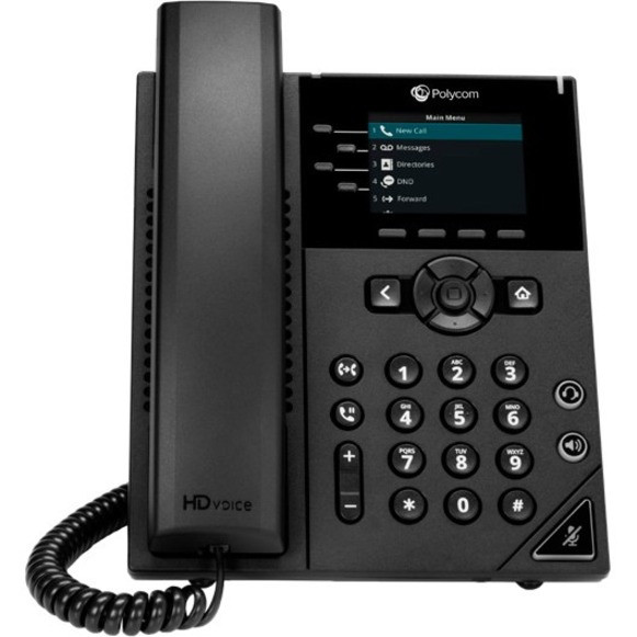 Poly 250 IP Phone - Corded - Corded - Desktop, Wall Mountable - Black - 2200-48820-025