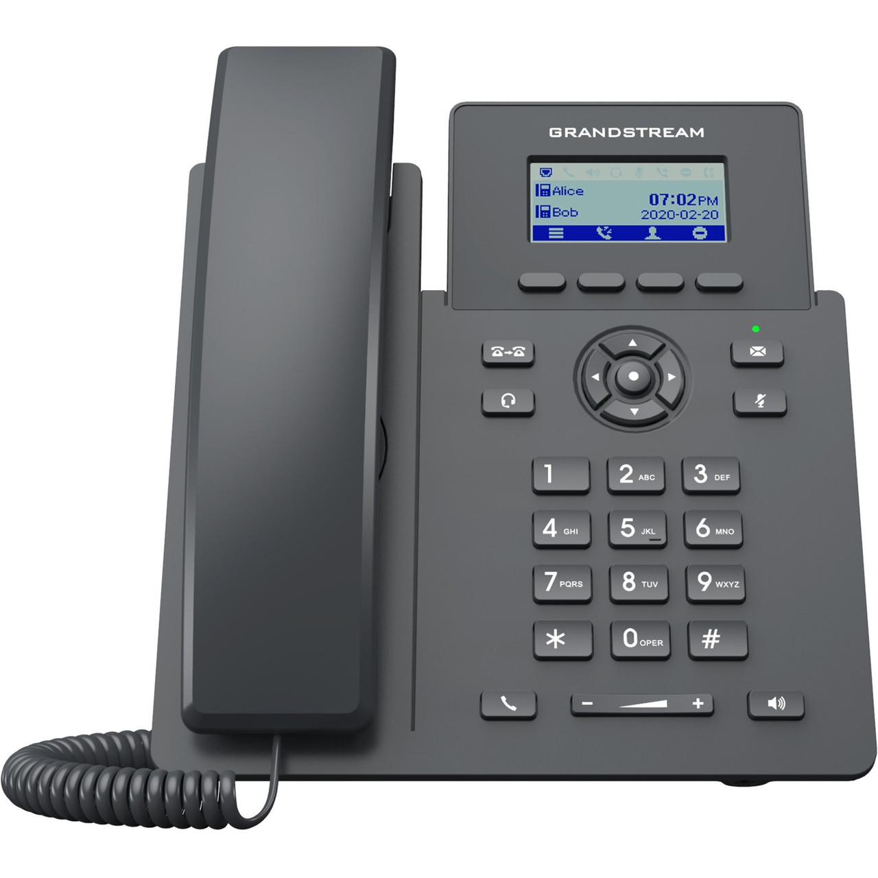Grandstream GRP2601P IP Phone - Corded - Wall Mountable, Desktop - 2 x Total Line - VoIP - 2 x Network (RJ-45) - PoE Ports - GRP2601P