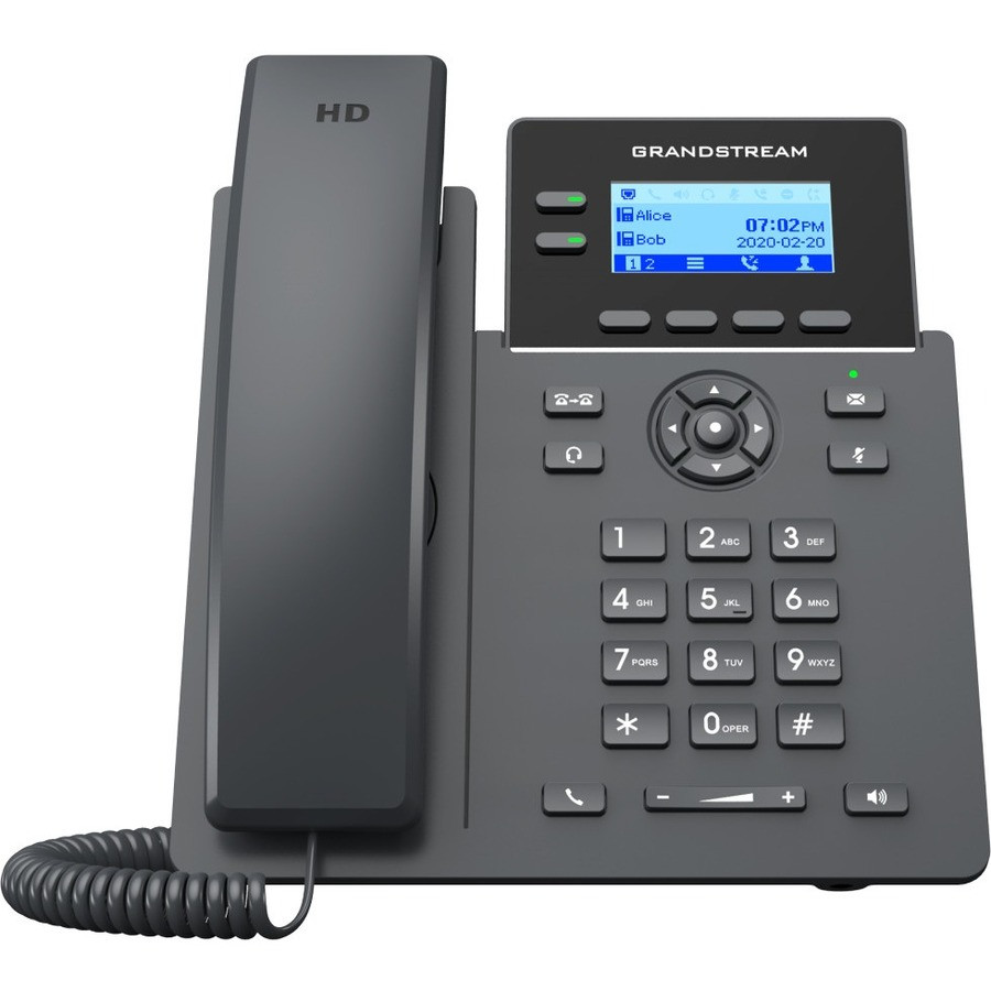 Grandstream GRP2602 IP Phone - Corded - Wall Mountable, Desktop - 2 x Total Line - VoIP -2 x Network (RJ-45) 5WAY CONFER INT NOISE REDUCTION
