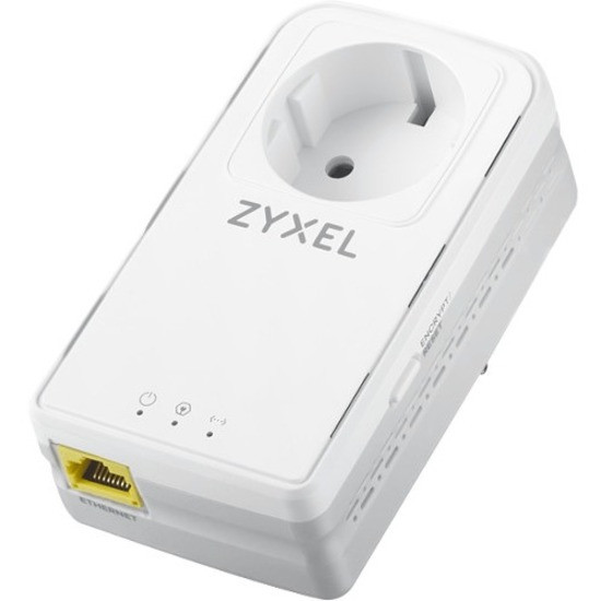 Zyxel G.hn 2400 Wave 2 Powerline Pass-thru Gigabit Ethernet Adapter - 2 - 1 x Network (RJ-45) - 2400 Mbit/s Powerline - 1640.42 ft Distance Supported - Gigabit Ethernet - PLA6456KIT