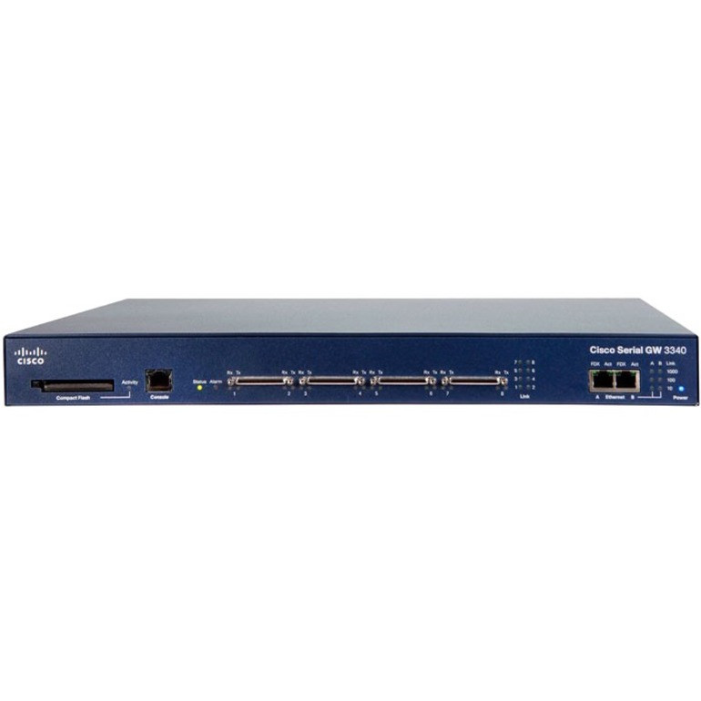 Cisco TelePresence Serial GW 3340 - 2 x RJ-45 - Management Port - Gigabit Ethernet - Rack-mountable - CTI-3340-GWS-K9