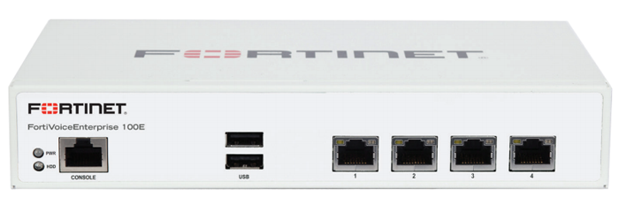 Fortinet FortiVoice FVE-100E VoIP Gateway - 4 x RJ-45 - USB - Gigabit Ethernet - Desktop - FVE-100E