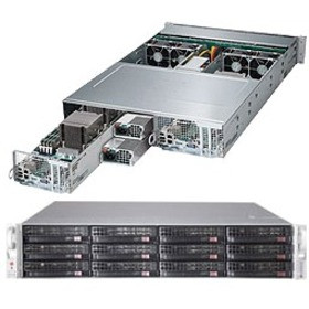 Supermicro SuperServer 6028TP-DNCR Barebone System - 2U Rack-mountable - Socket LGA 2011-v3 - 2 x Processor Support - SYS-6028TP-DNCR Supermicro SuperServer 6028TP-DNCR Barebone System - 2U Rack-mountable - Socket LGA 2011-v3 - 2 x Processor Support - SYS-6028TP-DNCR