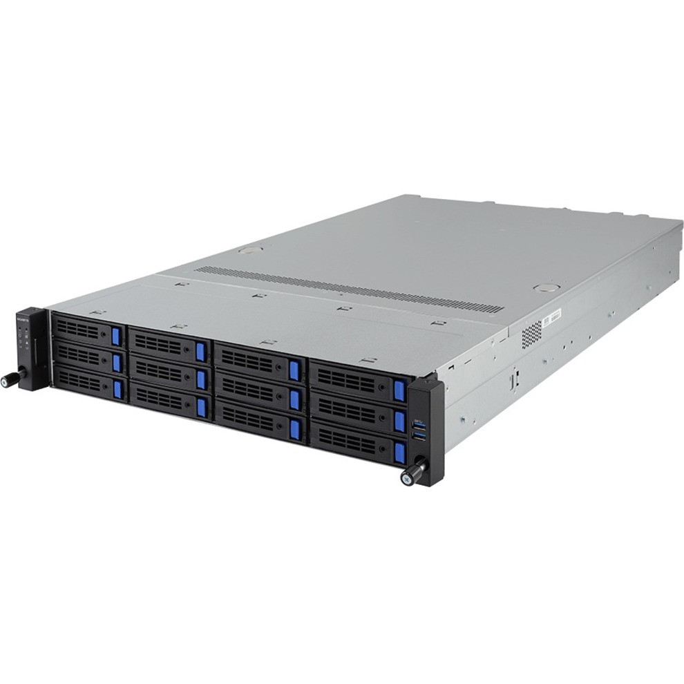 Gigabyte R281-Z94 Barebone System - 2U Rack-mountable - Socket SP3 - 2 x Processor Support - AMD Chip - 128 GB DDR4 SDRAM DDR4-2666/PC4-21300 Maximum RAM Support - 32 Total Memory Slots - Serial ATA/600, 12Gb/s SAS Controller - R281-Z94